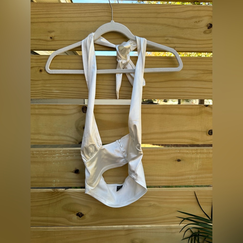 Cut out front halter top